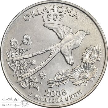 سکه کوارتر دلار 2008D ایالتی (اوکلاهما) - MS63 - آمریکا