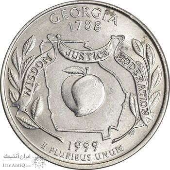 سکه کوارتر دلار 1999D ایالتی (جورجیا) - MS62 - آمریکا