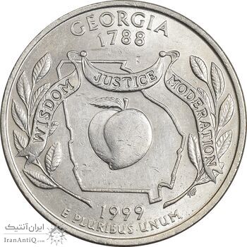 سکه کوارتر دلار 1999D ایالتی (جورجیا) - MS61 - آمریکا