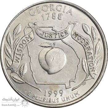 سکه کوارتر دلار 1999P ایالتی (جورجیا) - AU58 - آمریکا