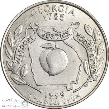 سکه کوارتر دلار 1999D ایالتی (جورجیا) - AU58 - آمریکا