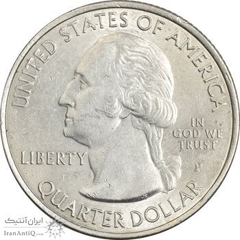 سکه کوارتر دلار 2014P (پارک ملی تل‌ماسه‌های بزرگ) - AU58 - آمریکا