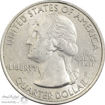 سکه کوارتر دلار 2014P (پارک ملی تل‌ماسه‌های بزرگ) - AU58 - آمریکا