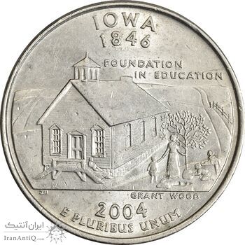 سکه کوارتر دلار 2004P ایالتی (آیووا) - AU58 - آمریکا سکه کوارتر دلار 2004P ایالتی (آیووا) - AU58 - آمریکا