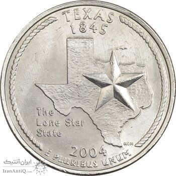 سکه کوارتر دلار 2004D ایالتی (تگزاس) - AU58 - آمریکا