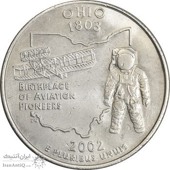 سکه کوارتر دلار 2002D ایالتی (اوهایو) - AU58 - آمریکا
