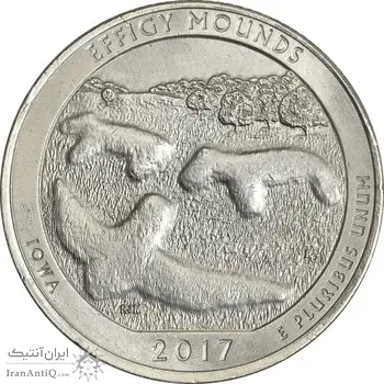 سکه کوارتر دلار 2017P (بنای یادبود افیگی موندز) - AU58 - آمریکا