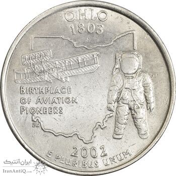 سکه کوارتر دلار 2002D ایالتی (اوهایو) - AU55 - آمریکا