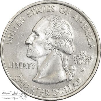 سکه کوارتر دلار 2002D ایالتی (ایندیانا) - AU55 - آمریکا