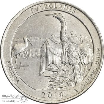 سکه کوارتر دلار 2014D (پارک ملی اورگلیدز) - AU55 - آمریکا