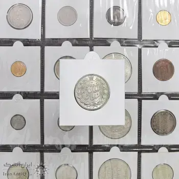 سکه 2000 دینار 1330 خطی - شیر متفاوت - MS63 - احمد شاه