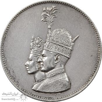 مدال نقره یادبود تاجگذاری 1346 - AU - محمد رضا شاه