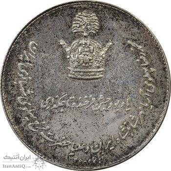 مدال نقره یادبود تاجگذاری 1346 - AU - محمد رضا شاه