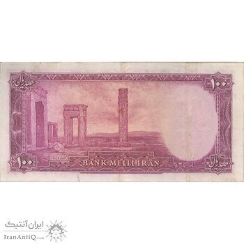 اسکناس 100 ریال سری سوم - تک - VF35 - محمد رضا شاه