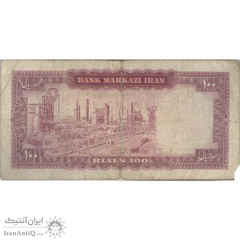 اسکناس 100 ریال 1342 - تک - VF20 - محمد رضا شاه