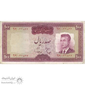 اسکناس 100 ریال (هویدا - سمیعی) - تک - VF30 - محمد رضا شاه