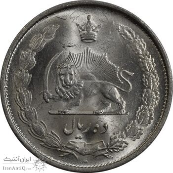 سکه 10 ریال 1323 - MS63 - محمد رضا شاه