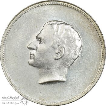 مدال یادبود نقره منشور کوروش بزرگ 1350 - MS64 - محمد رضا شاه