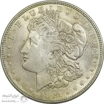 سکه یک دلار 1921 مورگان - MS62 - آمریکا