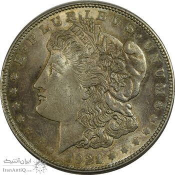 سکه یک دلار 1921 مورگان - MS62 - آمریکا