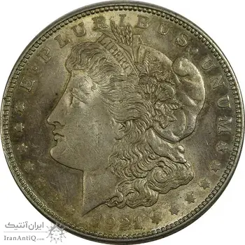 سکه یک دلار 1921 مورگان - MS62 - آمریکا
