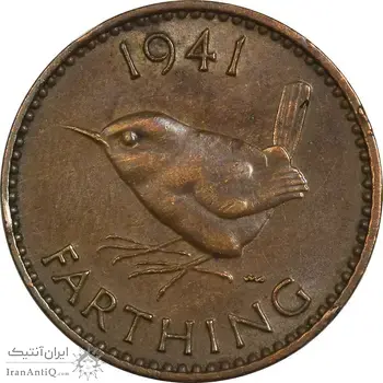 سکه 1 فارتینگ 1941 جرج ششم - AU50 - انگلستان