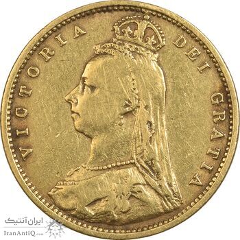 سکه طلا 1/2 ساورین 1892 ویکتوریا - EF40 - انگلستان سکه طلا 1/2 ساورین 1892 ویکتوریا - EF40 - انگلستان