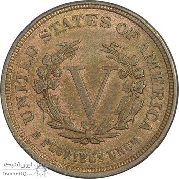 سکه 5 سنت 1883 نماد آزادی (بدون سنت) - AU50 - آمریکا