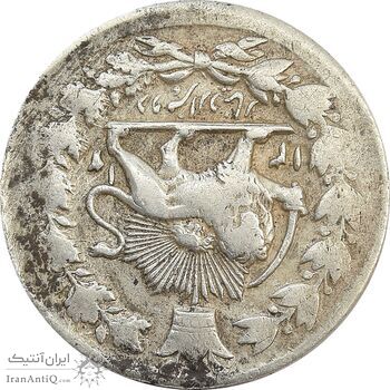 سکه 2000 دینار 1312 صاحبقران (چرخش 180 درجه) - F15 - ناصرالدین شاه