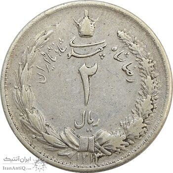 سکه 2 ریال 1313 - EF45 - رضا شاه سکه 2 ریال 1313 - EF45 - رضا شاه
