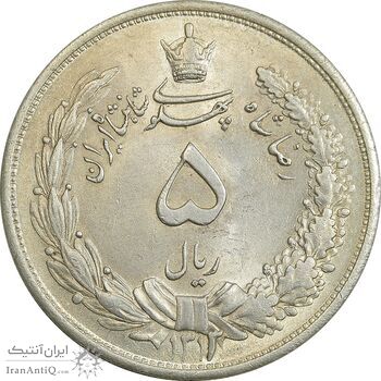 سکه 5 ریال 1313 - MS63 - رضا شاه سکه 5 ریال 1313 - MS63 - رضا شاه