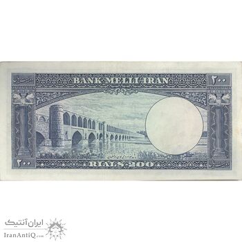 اسکناس 200 ریال 1330 - تک - AU50 - محمد رضا شاه