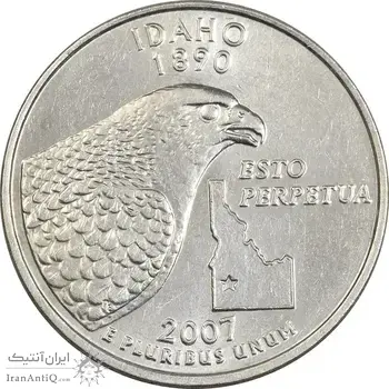 سکه کوارتر دلار 2007D ایالتی (آیداهو) - AU - آمریکا