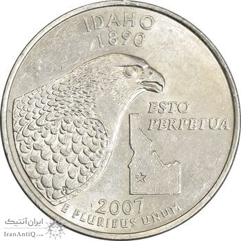 سکه کوارتر دلار 2007P ایالتی (آیداهو) - AU55 - آمریکا