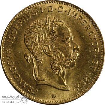 سکه 10 فرانک (4 فلورین) 1892 فرانتس یوزف یکم (طلا) - MS64 - اتریش سکه 10 فرانک (4 فلورین) 1892 فرانتس یوزف یکم (طلا) - MS64 - اتریش