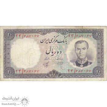 اسکناس 10 ریال 1340 - تک - VF25 - محمد رضا شاه