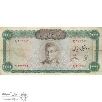 اسکناس 10000 ریال (آموزگار - جهانشاهی) - تک - VF25 - محمد رضا شاه اسکناس 10000 ریال (آموزگار - جهانشاهی) - تک - VF25 - محمد رضا شاه
