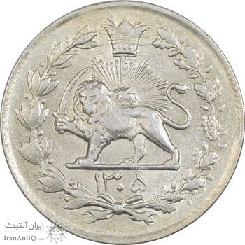 سکه 1000 دینار 1305 رایج - MS62 - رضا شاه سکه 1000 دینار 1305 رایج - MS62 - رضا شاه