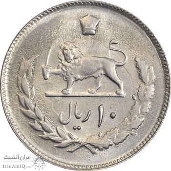 سکه 10 ریال 1357 - MS62 - محمد رضا شاه سکه 10 ریال 1357 - MS62 - محمد رضا شاه