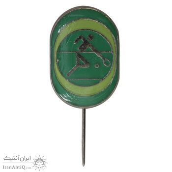 نشان  سوزنی بازی های آسیایی با کاور (تنیس) - UNC - محمد رضا شاه