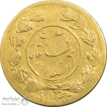 سکه طلا 5000 دینار 1343/33 (سورشارژ تاریخ) تصویری - AU55 - احمد شاه