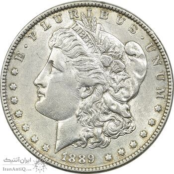 سکه یک دلار 1889 مورگان - AU50 - آمریکا