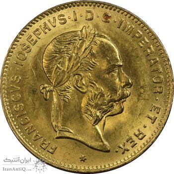 سکه 10 فرانک (4 فلورین) 1892 فرانتس یوزف یکم (طلا) - MS64 - اتریش سکه 10 فرانک (4 فلورین) 1892 فرانتس یوزف یکم (طلا) - MS64 - اتریش