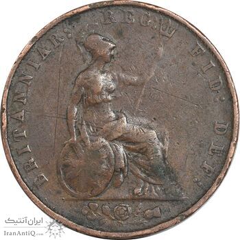 سکه 1 فارتینگ 1853 ویکتوریا - VF25 - انگلستان