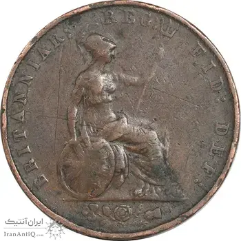 سکه 1 فارتینگ 1853 ویکتوریا - VF25 - انگلستان