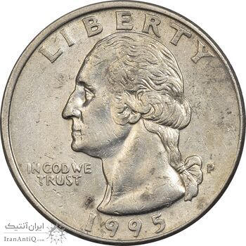 سکه کوارتر دلار 1995P واشنگتن - EF45 - آمریکا