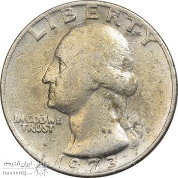 سکه کوارتر دلار 1973 واشنگتن - VF35 - آمریکا سکه کوارتر دلار 1973 واشنگتن - VF35 - آمریکا