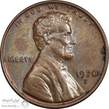 سکه 1 سنت 1970S لینکلن - EF45 - آمریکا