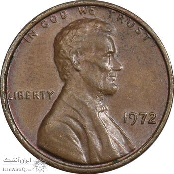 سکه 1 سنت 1972 لینکلن - EF45 - آمریکا سکه 1 سنت 1972 لینکلن - EF45 - آمریکا