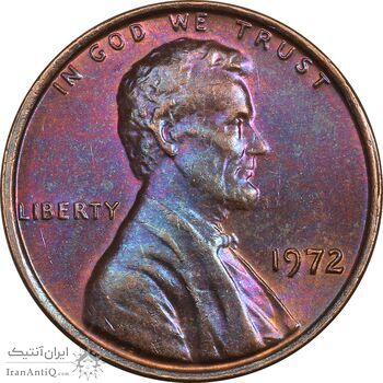 سکه 1 سنت 1972 لینکلن - AU55 - آمریکا سکه 1 سنت 1972 لینکلن - AU55 - آمریکا